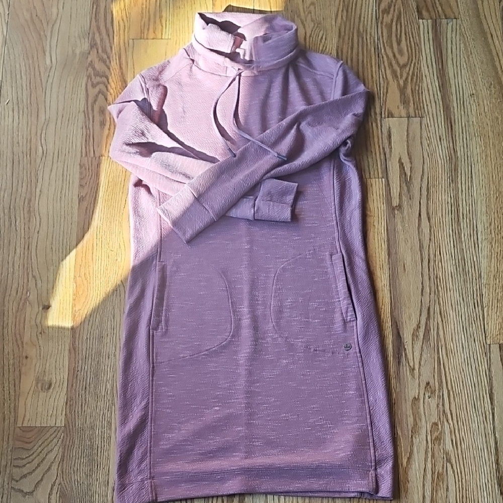 Cozy Purple Turtleneck Dress